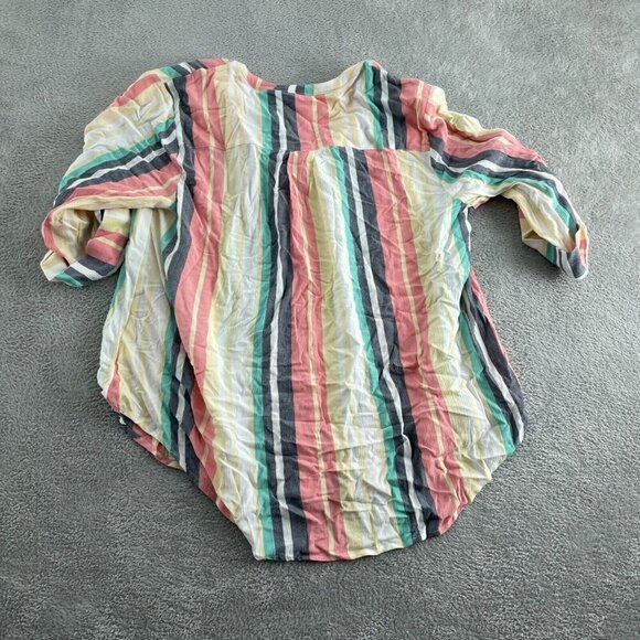 Torrid Harper Womens Striped V-Neck Blouse Multicolor Size 2X NWT 5539 - Picture 2 of 10